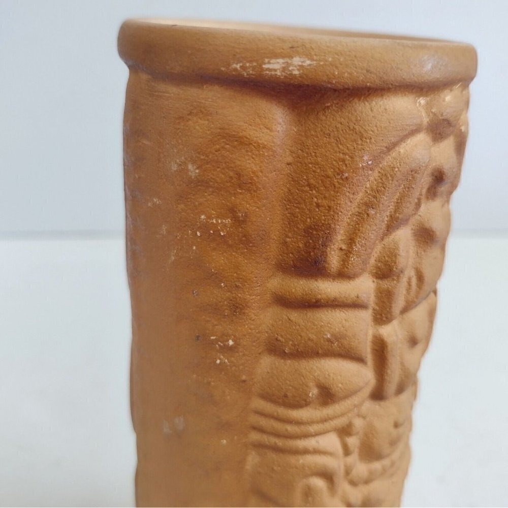 Vintage Ceramic Pottery Tiki Mug Cup Mendez Ruiz Aztec God Guatemala - Picture 9 of 11